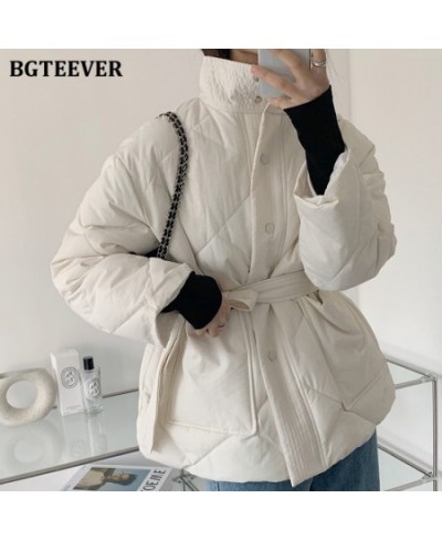 Winter Thick Cotton Padded Coats Women Single-breasted Zippers Lace-up Female Parkas Stand Collar Female Jackets $78.30 - Jac...