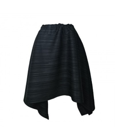 Miyake Pleated Skirt 2022 Spring Summer Women Loose High Waist Fluffy Solid Color Korean Fashion Designer Clothes $70.44 - Sk...