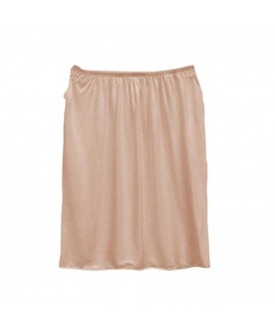 Women Elastic Underdress Skirt Short Petticoat Stretch Satin Inner Wear Soft Half Slip Petticoat Lady Summer Skirt Accessorie...