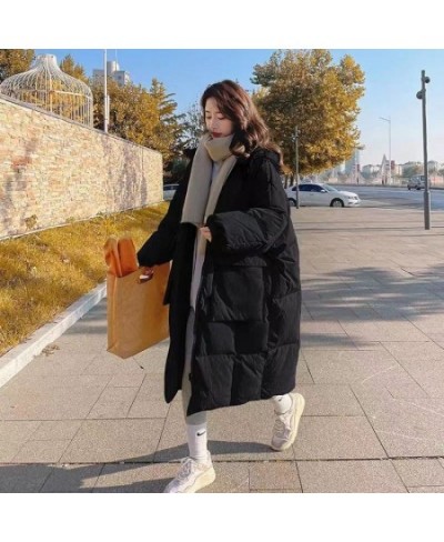 Long Parkas Winter Coat Women Fall 2022 New Korean Fashion Oversized Jacket With A Hood Loose Coats Elegant Ladies Outerwear ...