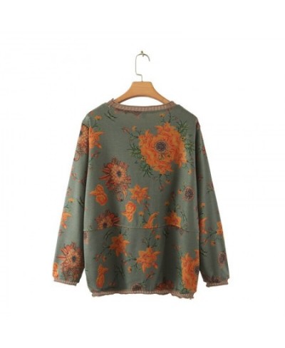 4XL Long Sleeve T-shirt Plus Size Women's Clothing Autumn New Casual Print Bottoming Tops $38.55 - Plus Size Clothes