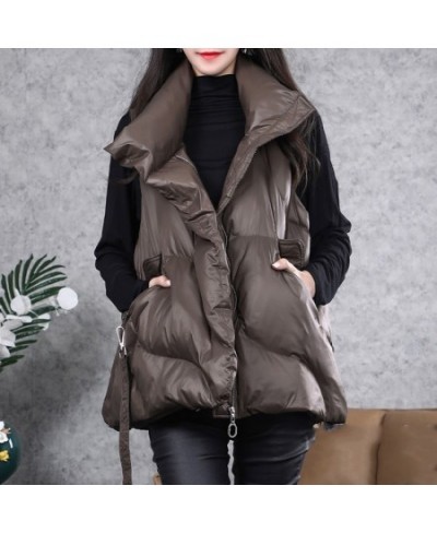 Winter Thicken Women Vest Korean Loose Warm Puffer Waistcoat For Women 2023 New Winter Sleeveless Jacket Female $44.81 - Jack...