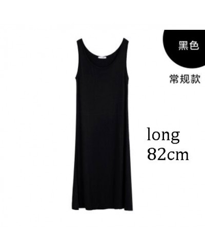 Women Summer Casual Dress 2022 O-neck Sleeveless Length Dress 5 Colors Stretchable Home Gown Frocks for Women $22.39 - Dresses