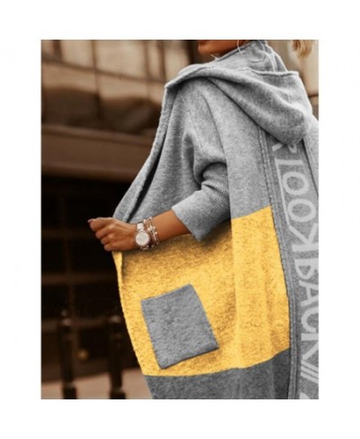 Knit Sweater Women Cardigans Spring Autumn Winter Letter Maxi Loose Soft Coat Korean Long Knitted Jacket Cardigan Sweater $61...