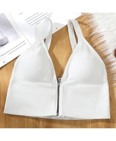 Zipper Front Restraint New Gym Crop Sports Bras Tops Bra Fitness Top Women's Without Comfortable And Women Breathable $16.22 ...