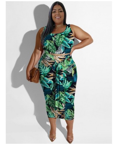Plus Size Women Clothing Two Piece Set Summer Elegant Chic Matching Sets Tank Top and Midi Skirt Set Wholesale $42.45 - Plus ...