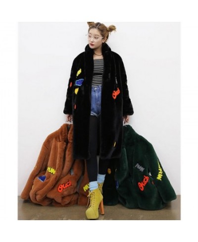 2022 New Women Faux Rabbit Fur Coat Loose Coat Mid-Length Plush Female Clothing High Quality Faux Rabbit Fur Coat Plush Jacke...