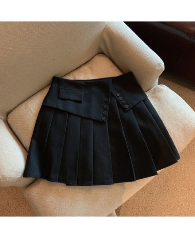 Mini Skirts Women Baggy Pleated Designer Personal High Street Girlish Teens Baggy Preppy European Hipsters Юбка Youth Summer ...