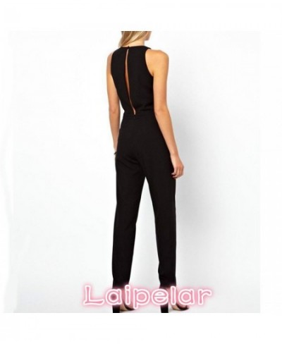 Summer Elegant Womens Rompers Jumpsuit Casual Solid Bodysuit Sleeveless Crew Neck Long Playsuits Plus Size $48.70 - Jumpsuits