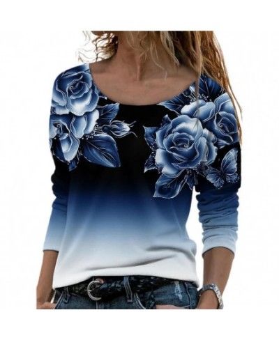 Women Shirt Floral Print Gradient Color All Match Daily Wear Spring Blouse roupas femininas Блузки blusas рубашка женская $27...